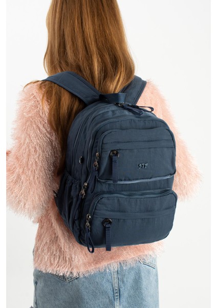 Yumuşak Dokulu Ultra Hafif, Esnek ve Su Geçirmez Polyamid Kumaş sırt Çantası Lacivert model: (571-13-14A) fiyatları