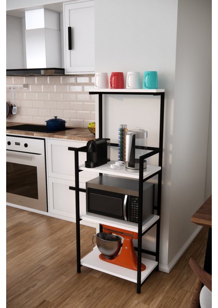 Çok Amaçlı Dolap Mikrodalga Fırın Rafı Airfry Dolabı Düzenleyici Organizer Kahve Köşesi modelleri