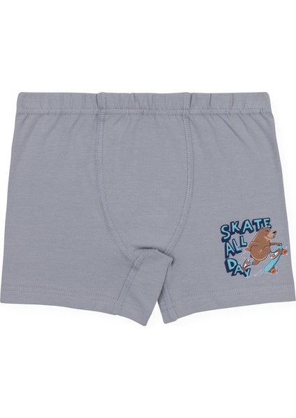 Erkek Çocuk Pamuklu Baskılı Rahat Kesim Likralı Boxer 3'lü Paket 3526 Renkli indirimleri