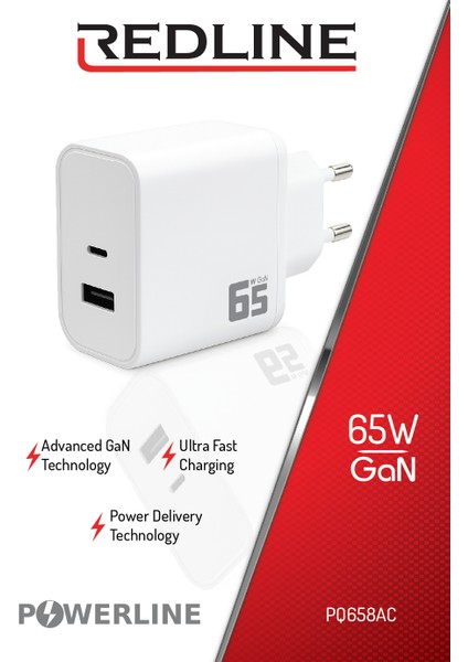 65W Gan Type C + USB A Girişli Şarj Adaptörü fiyatları