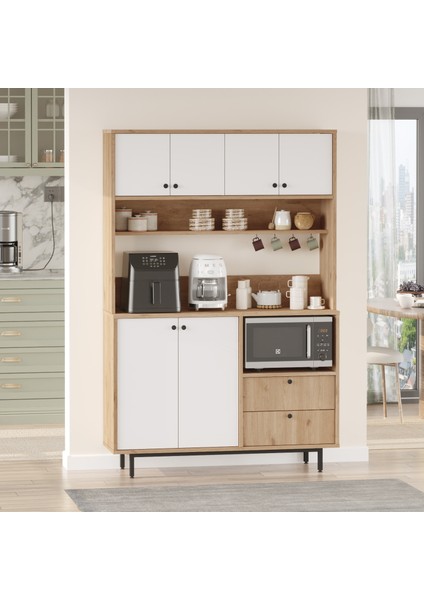 Latte Serisi Kahve Köşesi Çok Amaçlı Dolap Mutfak Dolabı Sepet-Beyaz Lat5-Sw fiyatları