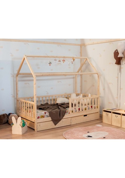 Montessorı Ev Yatak 90 x 190 Çekmeceli fiyatları