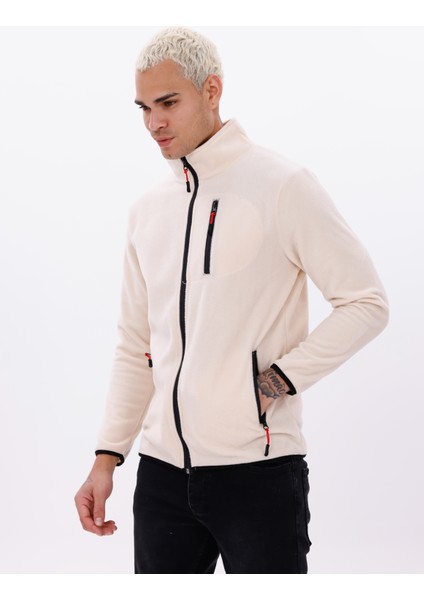 Erkek Biyeli Fermuarlı Spor Polar Ceket modelleri