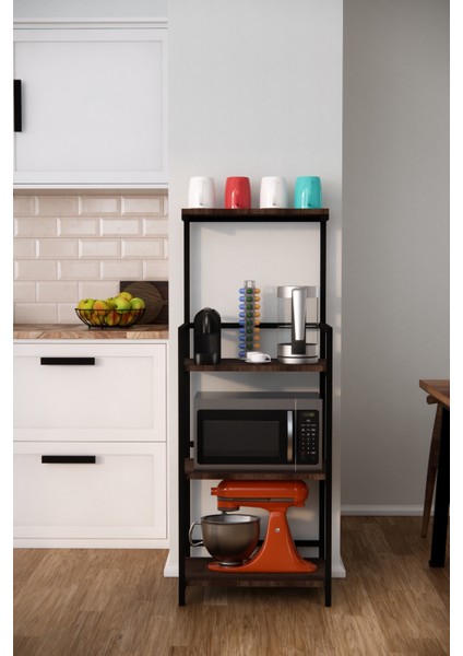 Çok Amaçlı Dolap Mikrodalga Fırın Rafı Airfry Dolabı Düzenleyici Organizer Kahve Köşesi