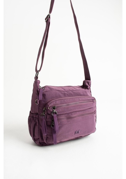 Yumuşak Dokulu Ultra Hafif, Esnek ve Su Geçirmez Polyamid Kumaş Omuz Çantası Mor Model: (571-13-14C) fırsatları