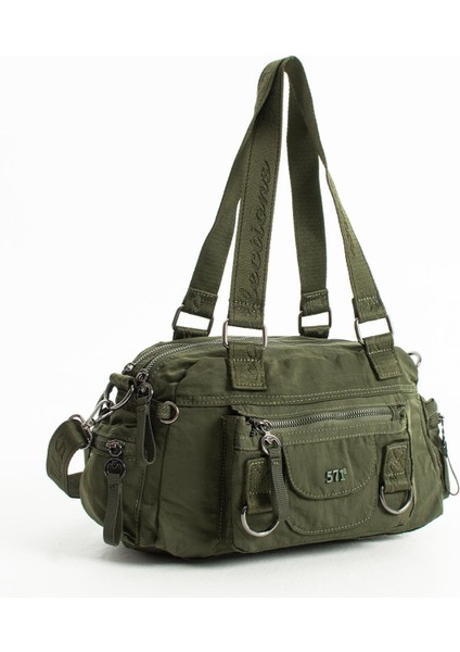 Yumuşak Dokulu Ultra Hafif, Esnek ve Su Geçirmez Polyamid Kumaş Omuz ve Kol Çantası Koyu Yeşil Model: (571-13-14K) fırsatları