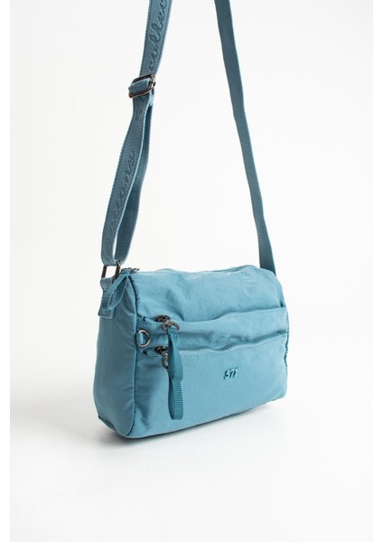 Yumuşak Dokulu Ultra Hafif, Esnek ve Su Geçirmez Polyamid Kumaş Omuz Çantası Mavi Model: (571-13-14C) fırsatları