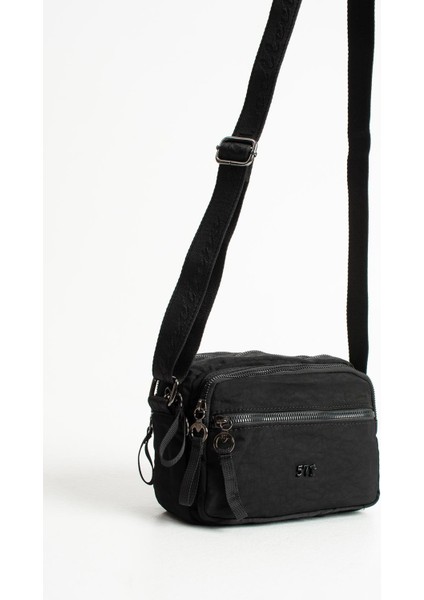 Yumuşak Dokulu Ultra Hafif, Esnek ve Su Geçirmez Polyamid Kumaş Omuz Çantası Siyah Model: (571-13-14E) fırsatları