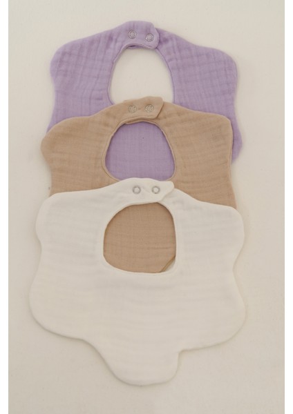 3'lü Müslin Bebek Önlük modelleri