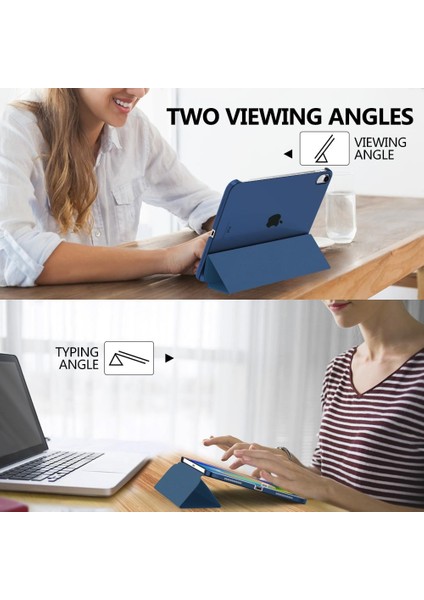 Apple iPad 11. Nesil (A16) 11 Inc 2025 Yatay Standlı Uyku Modlu Basic Arkası Sert Smart Kılıf A3354 A3355 fırsatları