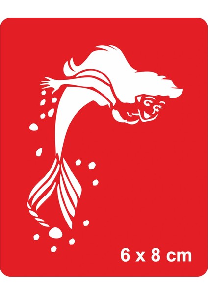 Deniz Kızı Tattoo Geçici Dövme Şablonları Kına Kalıpları