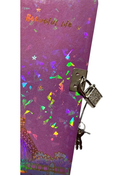 Yıldızlı Gece Hatıra Defteri (Günlük) Kilitli Defter 80 Yaprak - Paris Eyfel fiyatları