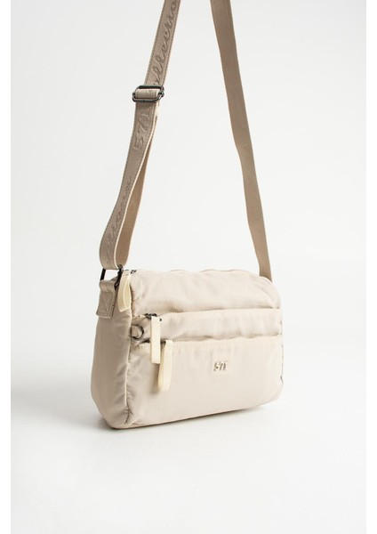 Yumuşak Dokulu Ultra Hafif, Esnek ve Su Geçirmez Polyamid Kumaş Omuz Çantası Bej Model: (571-13-14C) fırsatları