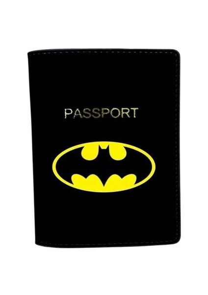 Batman Temalı Deri Pasaport Kılıfı