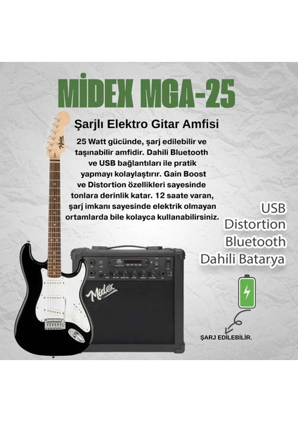 RPH-30WB-25AMP Gül Klavye SSS 25W Amfili Elektro Gitar Seti fiyatları