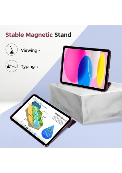 Apple iPad 11. Nesil (A16) 11 Inc 2025 Yatay Standlı Uyku Modlu Basic Arkası Sert Smart Kılıf A3354 A3355 fırsatları
