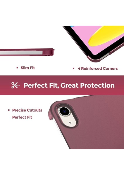 Apple iPad 11. Nesil (A16) 11 Inc 2025 Yatay Standlı Uyku Modlu Basic Arkası Sert Smart Kılıf A3354 A3355 indirimleri