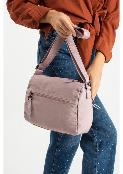 Yumuşak Dokulu Ultra Hafif, Esnek ve Su Geçirmez Polyamid Kumaş Omuz Çantası Pembe Model: (571-13-14C) modelleri