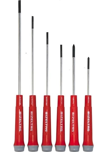 Izeltaş 4500 00 8106 Elektronikçi Tip (Klemens) Tornavida Seti (6 Parça)