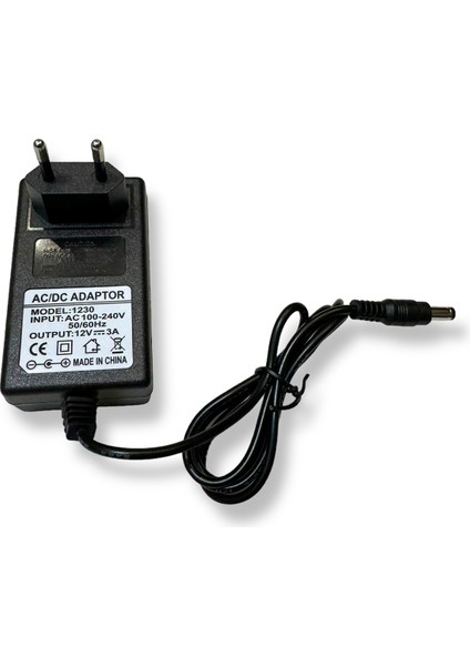 Adaptör DC 12V 3A 5.5mm 2.1mm Priz Tipi güç kaynağı trafo 36Watt