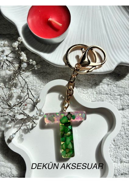 T Harfi Epoksi Yeşil Harf Anahtarlık fiyatları