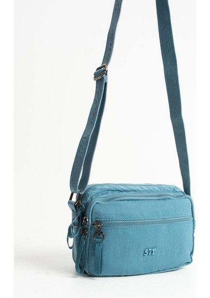 Yumuşak Dokulu Ultra Hafif, Esnek ve Su Geçirmez Polyamid Kumaş Omuz Çantası Mavi Model: (571-13-14E) fırsatları