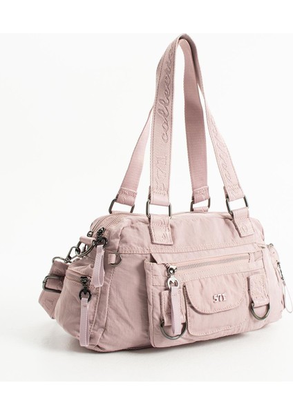 Yumuşak Dokulu Ultra Hafif, Esnek ve Su Geçirmez Polyamid Kumaş Omuz ve Kol Çantası Pembe Model: (571-13-14K) fırsatları