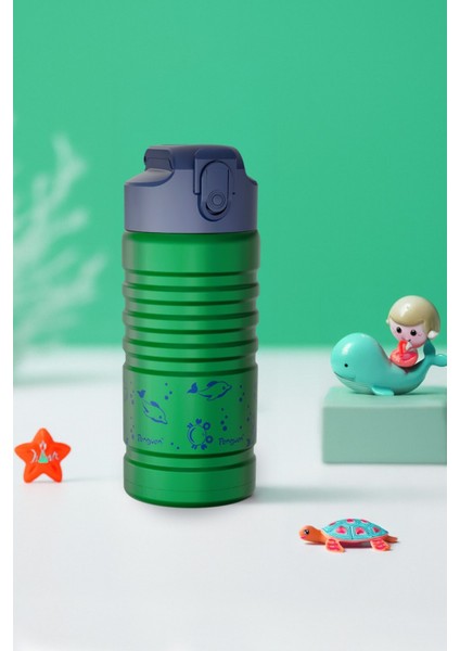 500ML Çocuk Su Matarası | Paslanmaz Çelik | Pipetli | Bpa Free | Sızdırmaz Kapaklı