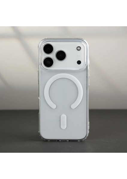 I Phone 17 Promax Magsafe Özellikli Mika (Sert) Alt Kısmı Açık Şeffaf Renkli Kılıf fiyatları