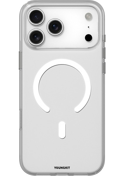 I Phone 17 Promax Magsafe Özellikli Mika (Sert) Alt Kısmı Açık Şeffaf Renkli Kılıf modelleri