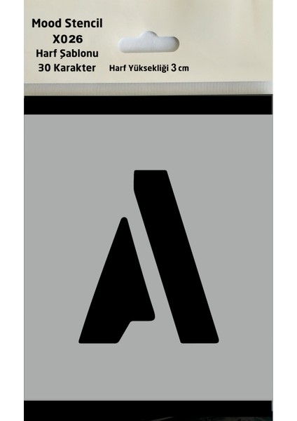 Stencil Harf Boyama Şablonu X026