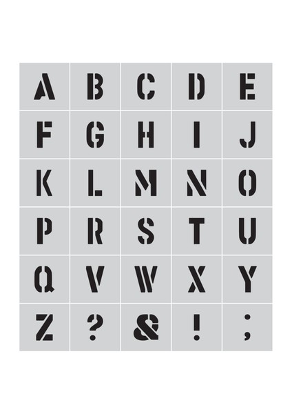 Stencil Harf Boyama Şablonu X026 fiyatları