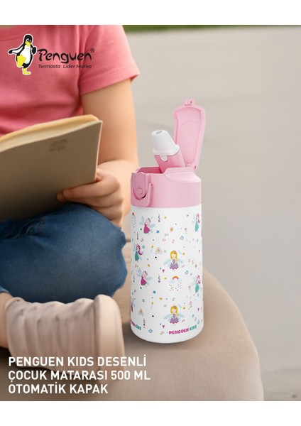 500ML Çocuk Su Matarası | Paslanmaz Çelik | Pipetli | Bpa Free | Sızdırmaz Kapaklı fiyatları