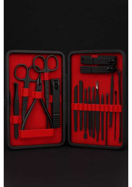 17 Parça Çantalı Profesyonel Manikür Pedikür Seti