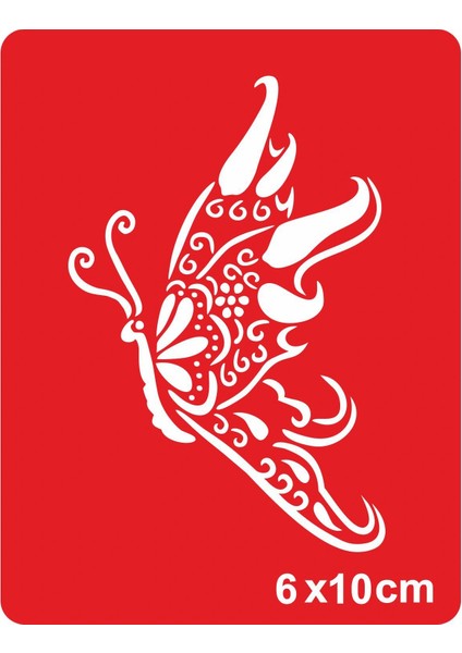 Uç Güzel Kelebeğim! Tattoo Geçici Dövme Şablonları Kına Kalıpları