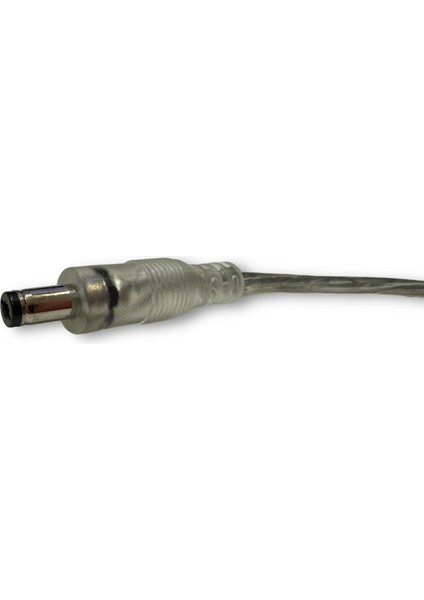 Dc Eril Soketli Konnektör Fişi Şeffaf Güç Uzatma Kablosu Evrensel Adaptör 20CM Dc 5.5mm x 2.1mm