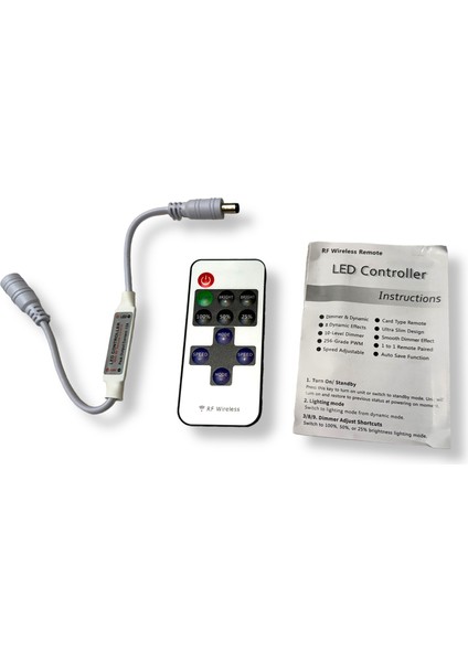 El Kumandası Tek Renkli Uzaktan Kumanda LED Işık Kablosuz Kontrol Cihazı Lamba Kontrolü Dc 5-24V 12A
