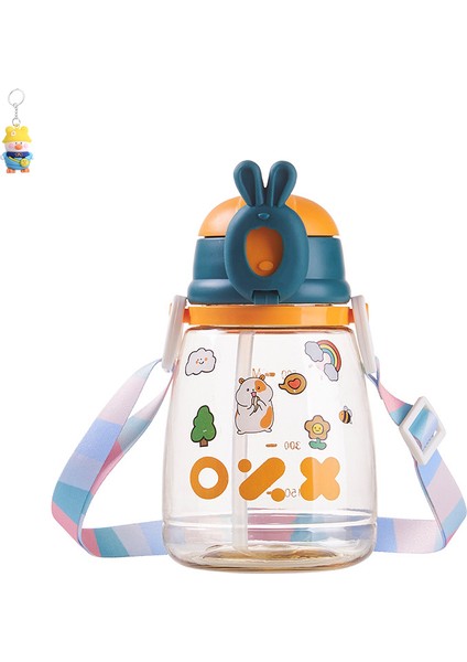 Pipetli Sevimli Su Bardağı Büyük Kapasiteli Taşınabilir Açık Plastik Bardak Öğrenci Uzay Bardağı Çapraz Bardak (Yurt Dışından)