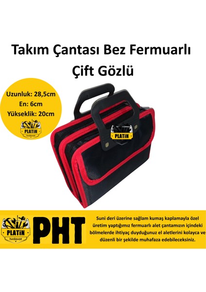 El Tipi Takım Çantası Bez Fermuarlı Çift Gözlü PLT2800051 fiyatları