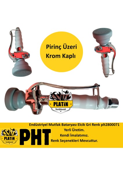 Endüstriyel Mutfak Bataryası Elcik Gri Renk PLT2800071 fiyatları