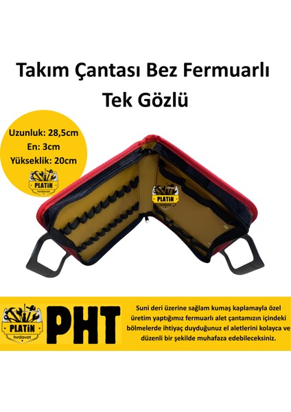 El Tipi Takım Çantası Bez Fermuarlı Tek Gözlü PLT2800050 fırsatları
