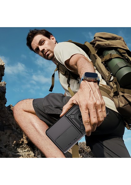 Tecno Camon 40 Pro Kılıf Magnetik Standlı Kamera Korumalı Zore Sürgülü Vega Kapak indirimleri