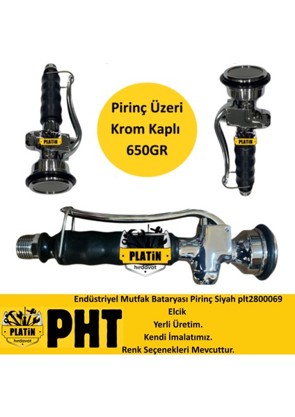 PHT Endüstriyel Mutfak Bataryası Elcik Pirinç Siyah PLT2800069