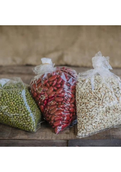 Asya 34 Ambalaj Bakkaliye Torbası Beşlik Şeffaf Torba Orjinal Plastik 28X42CM 1kg