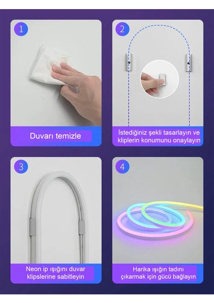 Neon LED Şerit 5metre Pembe LED Zincir Bandı Hortum Esnek Dekoratif Aydınlatma Işık 12V 10W