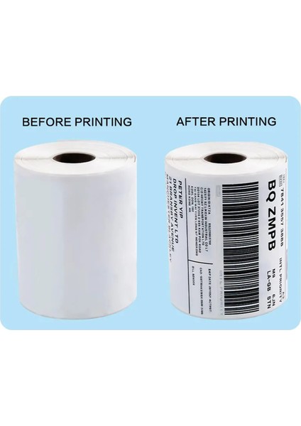 5'li Paket Termal Barkod Etiketi 150mm x 100mm 350'li Barkod & Kargo Yazıcı Kağıdı Suya Dayanıklı