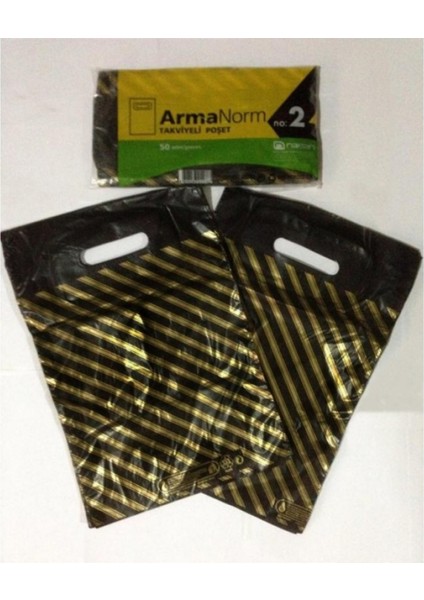 Aksan Plastik Takviyeli Çanta Taşıma Torbası Alışveriş Poşet 50 Adet No2 26X36CM