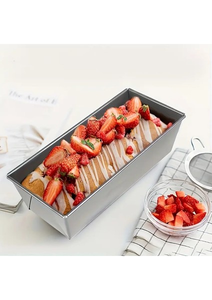 Dikdörtgen Kek Kalıbı Baton Kek Kalıbı Metal Gri