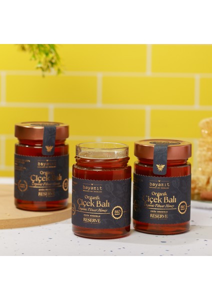 Organik Doğu Anadolu Çiçek Balı(Bingöl Karlıova)450 gr3'lüSet fiyatları