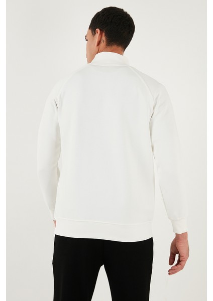 Pamuklu Relaxed Fit Yarım Fermuarlı Dik Yaka Sweat Erkek Sweat 5901232